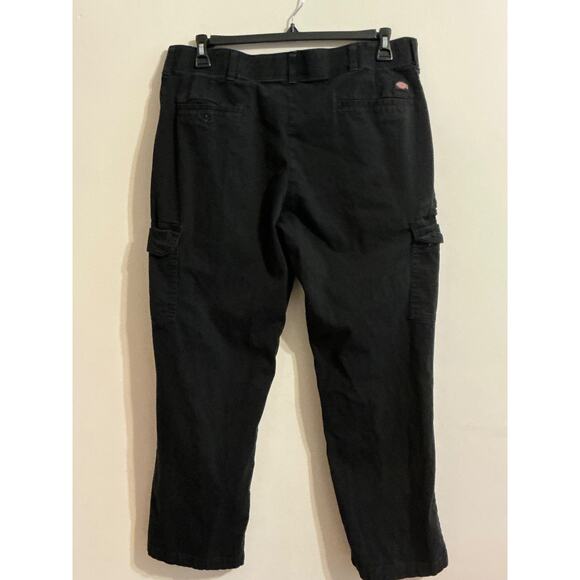 Dickies Flexible and Durable Pants Mens 38x30 Black Cargo Pockets Straight Leg - Picture 2 of 6